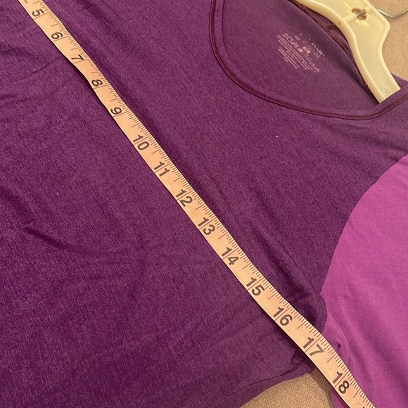 PATAGONIA Organic wool blend Long sleeve 2 tone purple light weight base layer - Picture 6 of 6